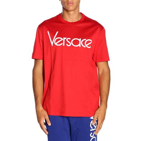 versace red t shirt mens|Versace collection men shirt.